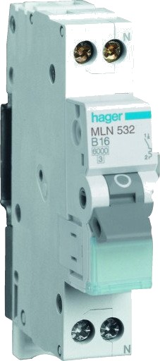 Hager Miniature circuit breaker mcb 1p+n 6ka c-13a (3250614312373) Hager Miniature circuit breaker mcb 1p+n 6ka c-13a (3250614312373)