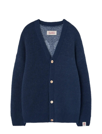 THE ANIMALS OBSERVATORY Navy Racoon Cardigan Marinblå 4 Y