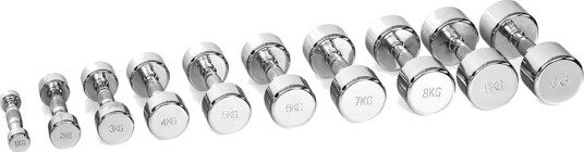 Gymstick Pro Chrome Dumbbell - Single, Manualer Krom Vekt 6 kg