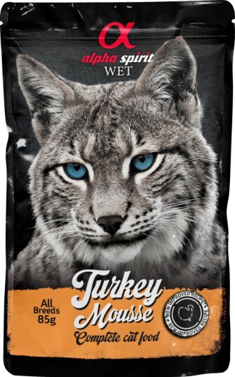 Alpha Spirit Mousse Kalkun Våtfôr Katt 24 X 85 G
