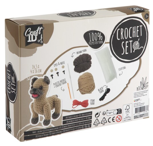 Craft ID Crochet kit Bulldog CR1714 Craft ID Crochet kit Bulldog CR1714