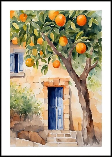 Orangetree Poster Plakat / 21x30cm