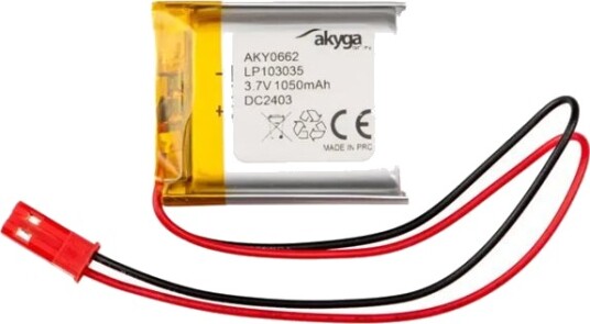 Akyga Aky0662 Lp103035 Li-Po 3,7V 1050Mah Pcm Li-Po-Batteri Jst 2,54 2-Pins 150 Mm AKY0662 Akyga Aky0662 Lp103035 Li-Po 3,7V 1050Mah Pcm Li-Po-Batteri Jst 2,54 2-Pins 150 Mm AKY0662