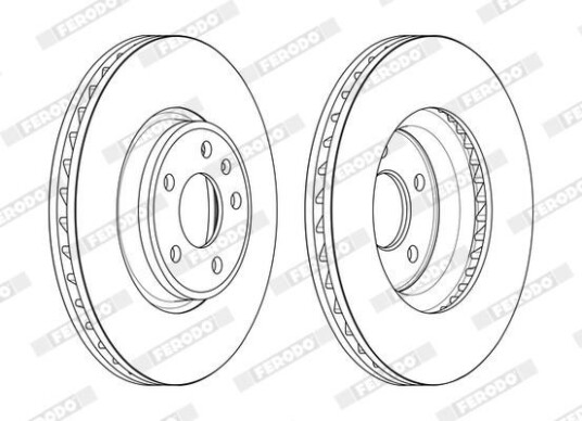 Bremseskive FERODO DDF2596C-1 Bremseskive FERODO DDF2596C-1