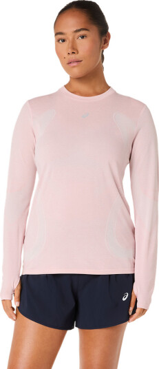 Asics Women's Road Seamless Long Sleeve Top Morganite/Dusty Red XL