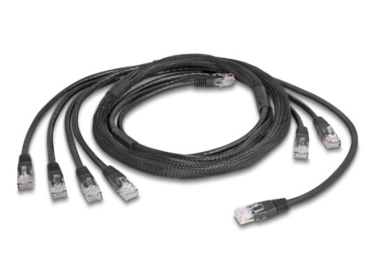 Delock 90121 5 M Cat5e U/Utp Utp 4 X Rj-45 4 X Rj-45 Svart