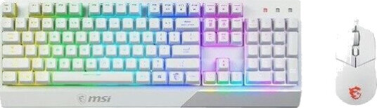 MSI Vigor GK30 Tastatur og Mussett Combo med RGB Belysning - Hvit MSI Vigor GK30 Tastatur og Mussett Combo med RGB Belysning - Hvit