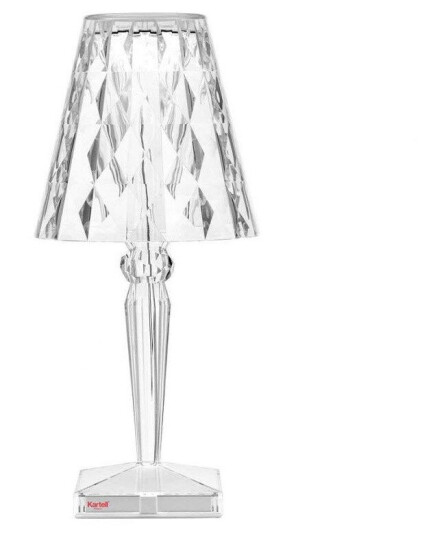 Kartell Big Battery Bordlampe Krystall Kartell Big Battery Bordlampe Krystall
