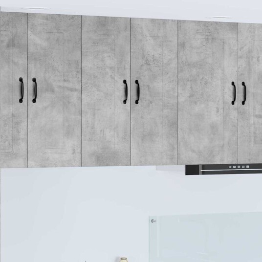  Kjøkkenskap 2 pcs Betonggrå 30 x 31 x 80 cm Konstruert tre