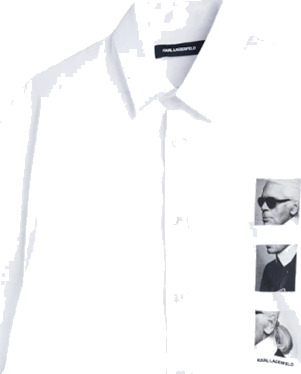 Karl Lagerfeld Herre Skjorter Hvit S,
