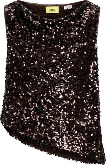 JJXX Kids Jxzola Sequin Sl Top Wvn Grl   DEMITASSE   164