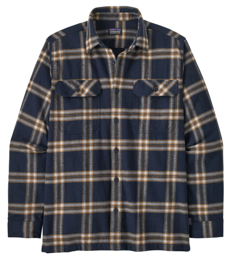 Patagonia Organic Fjord Shirt Herre North Line New Navy M