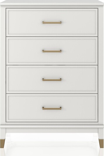 Cosmoliving By Cosmopolitan Westerleigh Kommode m. 4 skuffer - Hvit 1687074-01-0 1719500-01-0