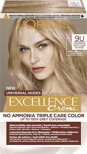 L'Oréal Excellence Universal Nudes 9U Universal Very Light Blonde 1 stk Hårfarge