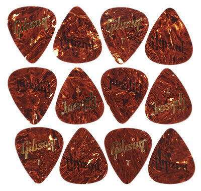 Gibson Tortoise Picks Thin 12pc Gibson Tortoise Picks Thin 12pc