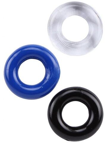 Chisa Novelties Get Lock: Donut Penisringer, 3 stk Chisa Novelties Get Lock: Donut Penisringer, 3 stk