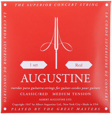 Augustine Konzert Rot Saitensatz für Konzertgitarre Augustine Konzert Rot Saitensatz für Konzertgitarre