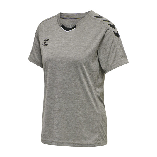 Hummel hmlCORE XK Poly Jersey Short Sleeve, treningstrøye dame XS GREY MELANGE