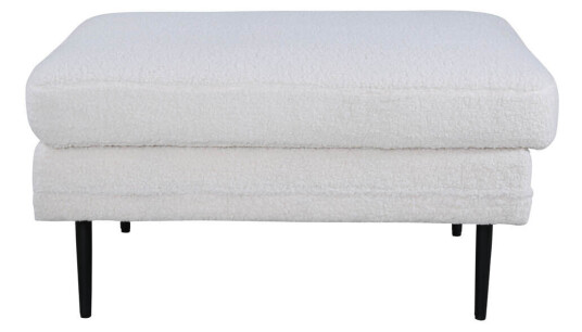 Venture Home Boom puff, fotskammel teddystoff svart, hvit. 1666888-02-0 1666888-06-0