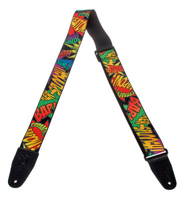 Levys Poly Strap 2"" Comic Text Print