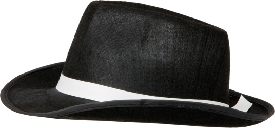 Catsson Gangsterhatt Svart med Hvitt Bånd One size PK01982