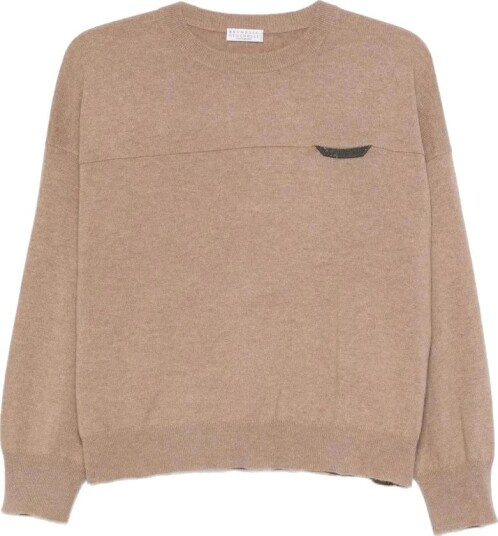 Brunello Cucinelli Dame Strikkevarer Brun L,