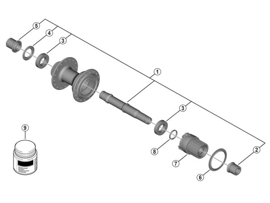 Shimano kassettehus til baknav modell FH TC600