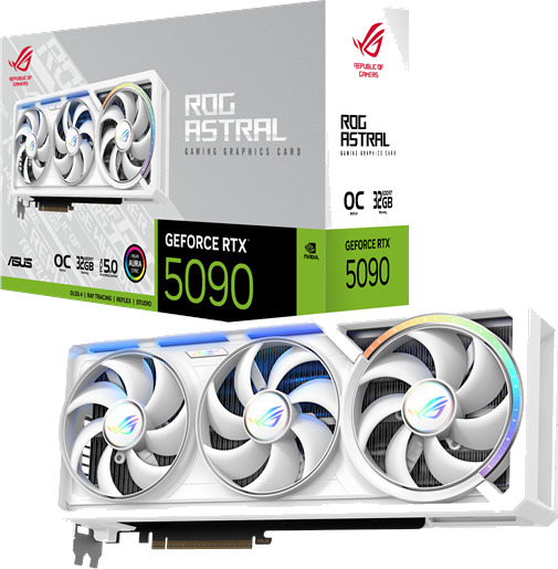ASUS GeForce RTX 5090 ROG Astral White Grafikkort 32GB GDDR7 OC