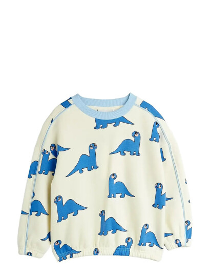 Mini Rodini Dino Aop Sweatshirt - Cream - 128/134