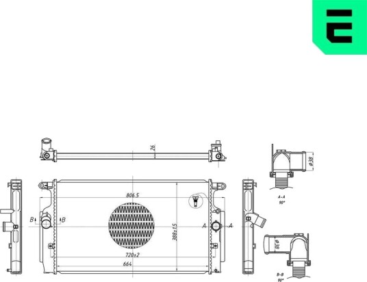 ERA 673153 Radiator motorkjøling