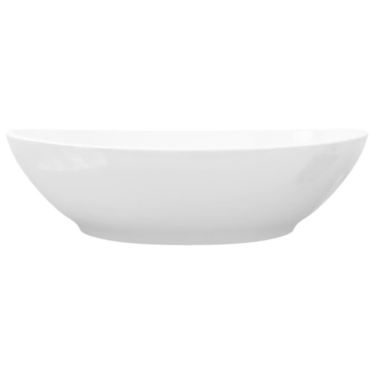 vidaXL Luksusservant keramisk oval hvit 40 x 33 cm
