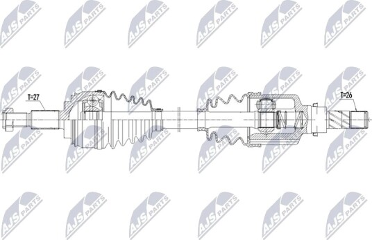 NTY NPW RE 266 Drivaksel