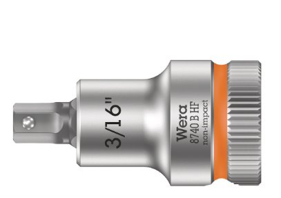 Wera 05003085001, Stikkontakt, 3/8", Imperisk, 1 Hoder, 3/16", Kromvanadiumstål