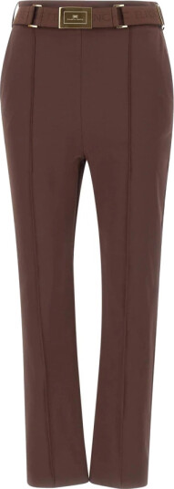 Elisabetta Franchi Dame Bukser Brun XL,