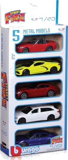 Bburago Diecast Biler 1:43 5-pack Blandet Bburago Diecast Biler 1:43 5-pack Blandet