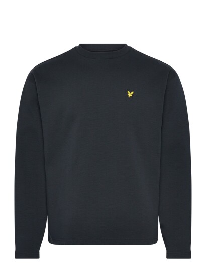 Lyle & Scott Raised Jacquard Crew Neck Sweatshirt Navy S Lyle & Scott Raised Jacquard Crew Neck Sweatshirt Navy S