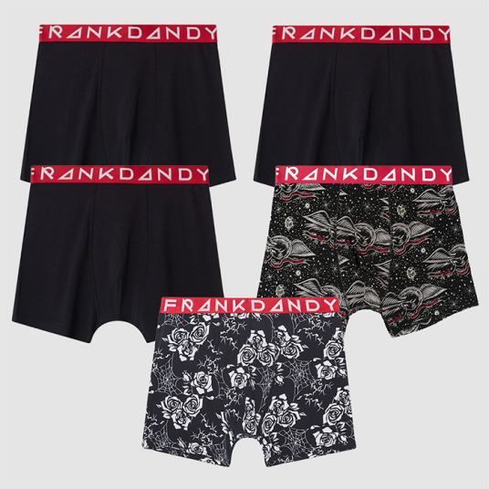 Frank Dandy Boxershorts 5 pack Svart Rød Black L