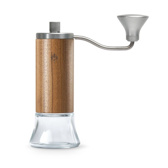 Eureka Baby Grinder - Manual hand coffee grinder - Glass + Walnut