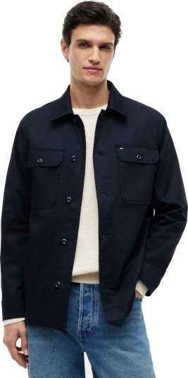 Tommy Hilfiger Cotton Blend Shirt Jacket Navy M Tommy Hilfiger Cotton Blend Shirt Jacket Navy M