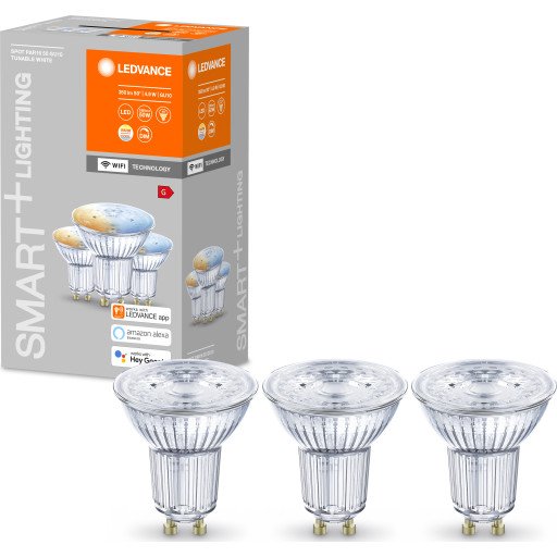 Ledvance Smart+ Par16 Tunable White lyskilde til spot, 5W, GU10, WiFi, 3 stk.