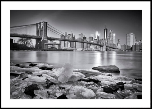 Brooklyn Bridge Winter View Plakat / 100x150 Brooklyn Bridge Winter View Plakat / 100x150