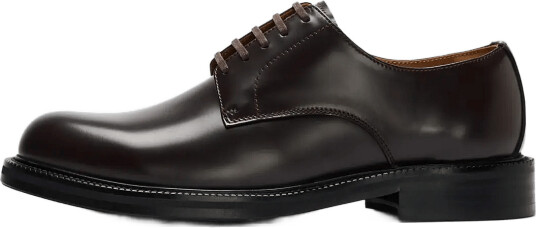 Selected Slmbobby Leather Derby Shoe Noos Brown 43