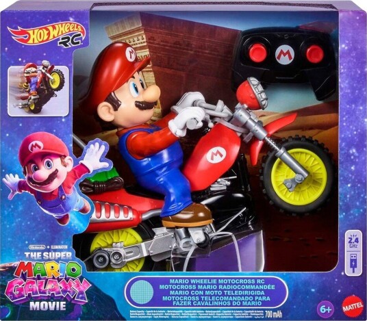 Hot Wheels RC Mario Motorsykkel med Wheelie Stunt Radiostyrt Leketøy Hot Wheels RC Mario Motorsykkel med Wheelie Stunt Radiostyrt Leketøy