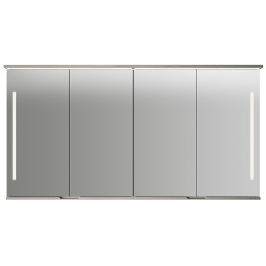 Linn Bad Sogn Speilskap med Integrert Belysning og Stikk Lys eik / 160cm