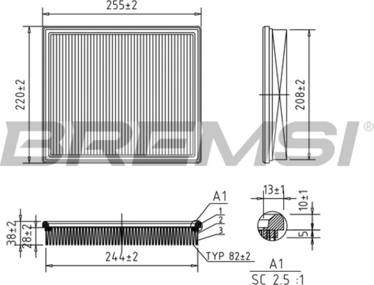 Luftfilter BREMSI FA1385