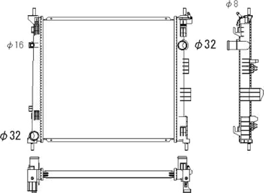 DIEDERICHS DCM2546 Radiator motorkjøling