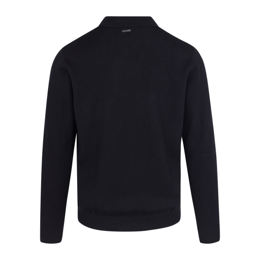 Adebayo Sweater Black S Merino knit polo pique