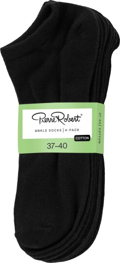 Pierre Robert Ankle Socks Cotton X4 Black 37 40 Pierre Robert Ankle Socks Cotton X4 Black 37 40