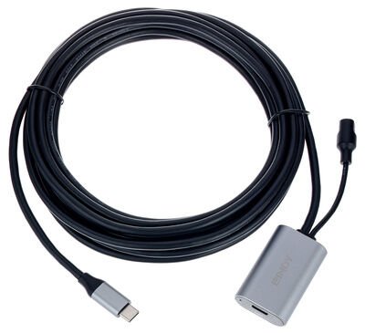 Lindy USB 3.2 Gen 1 C/C Forlengelseskabel 5 m Aktiv Svart