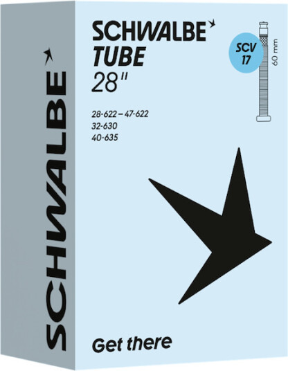 Schwalbe slange 700 x 28-47c 60mm SCV Clik ventil SCV17 Schwalbe slange 700 x 28-47c 60mm SCV Clik ventil SCV17